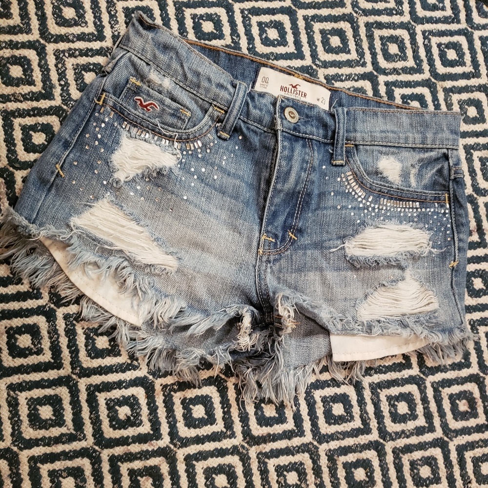 Hollister jean shorts.